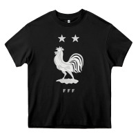 Black FFF Two Stars Heavy Core Tee - DesignPulse