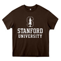 Chocolate Brown stanford university logo Heavy Core Tee - DesignPulse