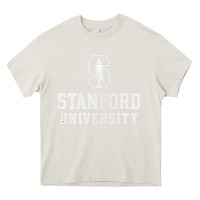 Cream stanford university logo Heavy Core Tee - DesignPulse