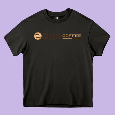 Ziggi's Coffee Heavy Core Tee Designed By Designpulse