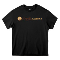 Black ziggi's coffee Heavy Core Tee - DesignPulse