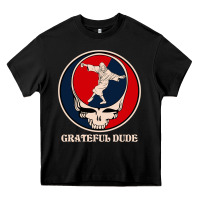 Black grateful dude Heavy Core Tee - DesignPulse