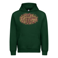 Forest Green Leopard Pattern Urban Hoodie - RanaPortraitStore