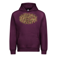 Mauve Wine Leopard Pattern Urban Hoodie - RanaPortraitStore