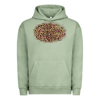 Pigment Oil Green Leopard Pattern Urban Hoodie - RanaPortraitStore
