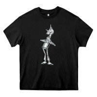 Black vintage wizard of oz tinman Heavy Core Tee - DesignPulse