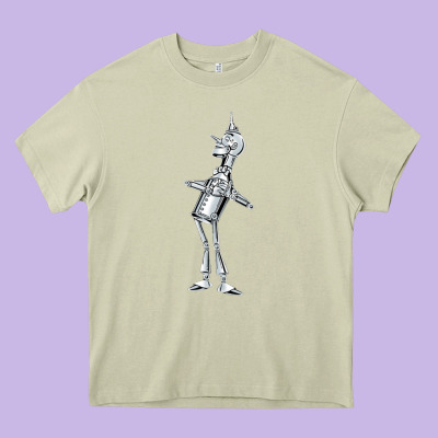 Vintage Wizard Of Oz Tinman Heavy Core Tee Designed By Designpulse