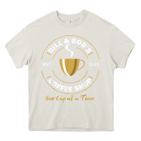 Cream bill and bob coffee shop aa recovery gift t shirt Heavy Core Tee - PixelWave