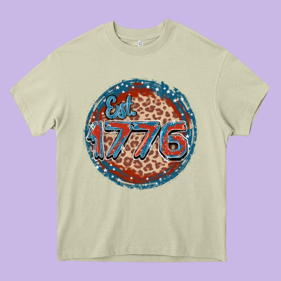 Est. 1776 Heavy Core Tee Designed By Fadigitalartstudio