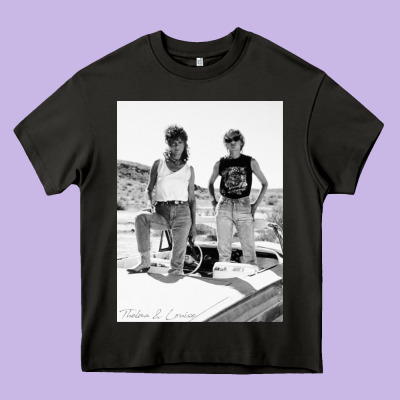 Thelma And Louise Heavy Core Tee Designed By Pixelwave