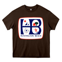 Chocolate Brown Coat of arms of Huntington Beach Heavy Core Tee - PixelWave