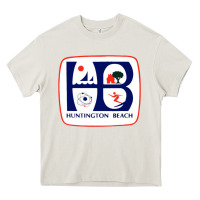 Cream Coat of arms of Huntington Beach Heavy Core Tee - PixelWave