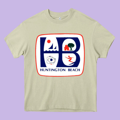 Coat Of Arms Of Huntington Beach Heavy Core Tee Designed By Pixelwave