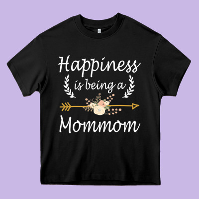 Happiness Is Being A Mommom  Cute Mothers Day Gifts Heavy Core Tee Designed By Pixelwave
