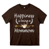 Chocolate Brown happiness is being a mommom  cute mothers day gifts Heavy Core Tee - PixelWave