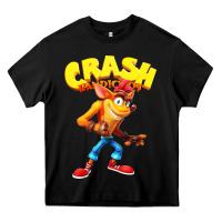 Black crash bandicoot Heavy Core Tee - PixelWave