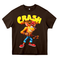 Chocolate Brown crash bandicoot Heavy Core Tee - PixelWave