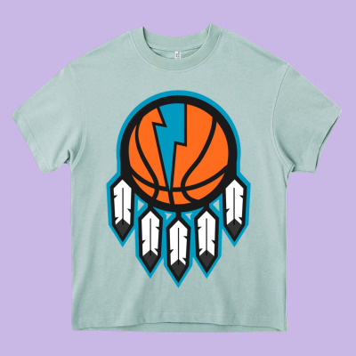Okc Thunder Dreamcatcher 1 Heavy Core Tee Designed By Pixelwave