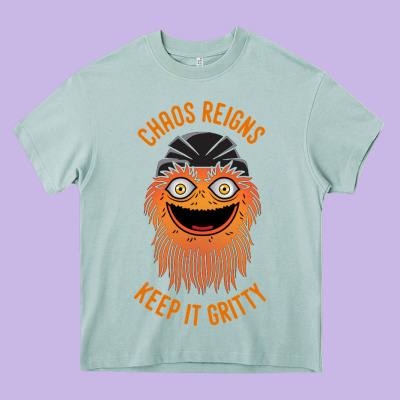 Chaos Reigns Keep It Gritty Heavy Core Tee Designed By Pixelwave