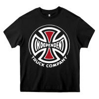 Black independent company cross skateboard Heavy Core Tee - PixelWave