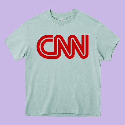 Cnn Media Company Heavy Core Tee Designed By Pixelwave