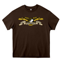 Chocolate Brown anti hero skateboards Heavy Core Tee - PixelWave