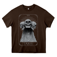 Chocolate Brown hunt showdown anniversary three of skulls black t shirt Heavy Core Tee - PixelWave
