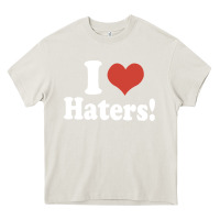 Cream i love haters Heavy Core Tee - PixelWave