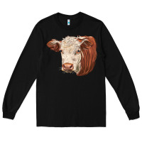Black hereford cow face Long Sleeve Tee - LillyAllenDesigns