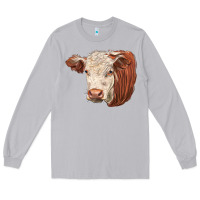 Moon Dust hereford cow face Long Sleeve Tee - LillyAllenDesigns