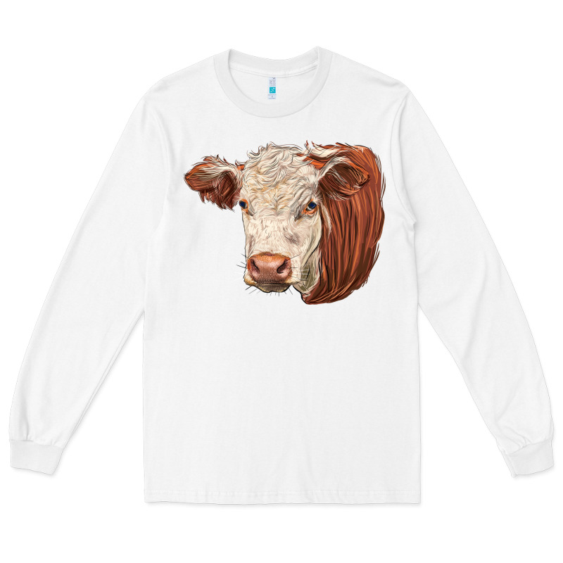 Hereford Cow Face Long Sleeve Tee by LillyAllenDesigns | Teevron