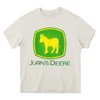 Cream Juan Deere Farmer Gardener Landscaper Funny Heavy Core Tee - PixelWave