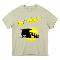 Baywatch Lifeguard Tower Sunset   Baywatch Heavy Core Tee | Teevron