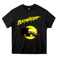 Black baywatch lifeguard tower sunset   baywatch Heavy Core Tee - PixelWave