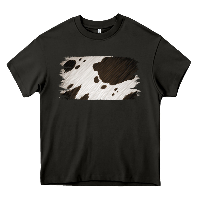 Cowhide Black And White Brush Strokes Background Heavy Core Tee by Jasminsmagicworld | Teevron