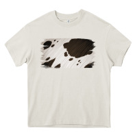 Cream Cowhide Black and White Brush Strokes Background Heavy Core Tee - Jasminsmagicworld