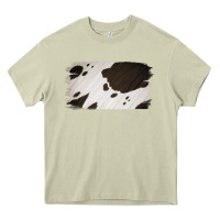 Mossy Cowhide Black and White Brush Strokes Background Heavy Core Tee - Jasminsmagicworld