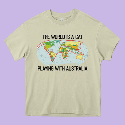 The World Is A Cat Playing With Australia 2020 Shirt Heavy Core Tee Designed By Pixelwave