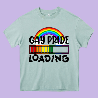 Gay Pride Loading Heavy Core Tee Designed By Fadigitalartstudio