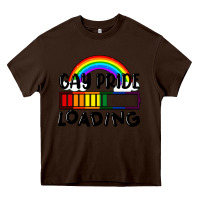 Chocolate Brown Gay pride loading Heavy Core Tee - FaDigitalArtStudio
