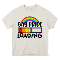 Cream Gay pride loading Heavy Core Tee - FaDigitalArtStudio
