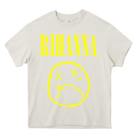 Cream Grunge Rihanna Heavy Core Tee - PixelWave