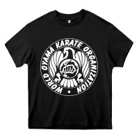 Black World Oyama Karate Organization ( white ) Heavy Core Tee - PixelWave