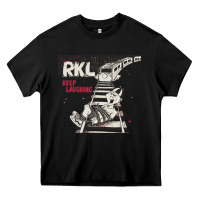 Black RKL Keep Laughing Essential Heavy Core Tee - PixelWave