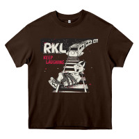 Chocolate Brown RKL Keep Laughing Essential Heavy Core Tee - PixelWave