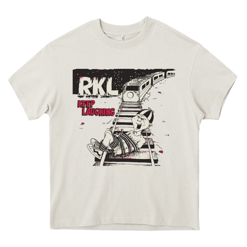 Rkl Keep Laughing Essential Heavy Core Tee by PixelWave | Teevron