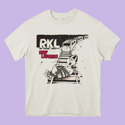 Rkl Keep Laughing Essential Heavy Core Tee Designed By Pixelwave