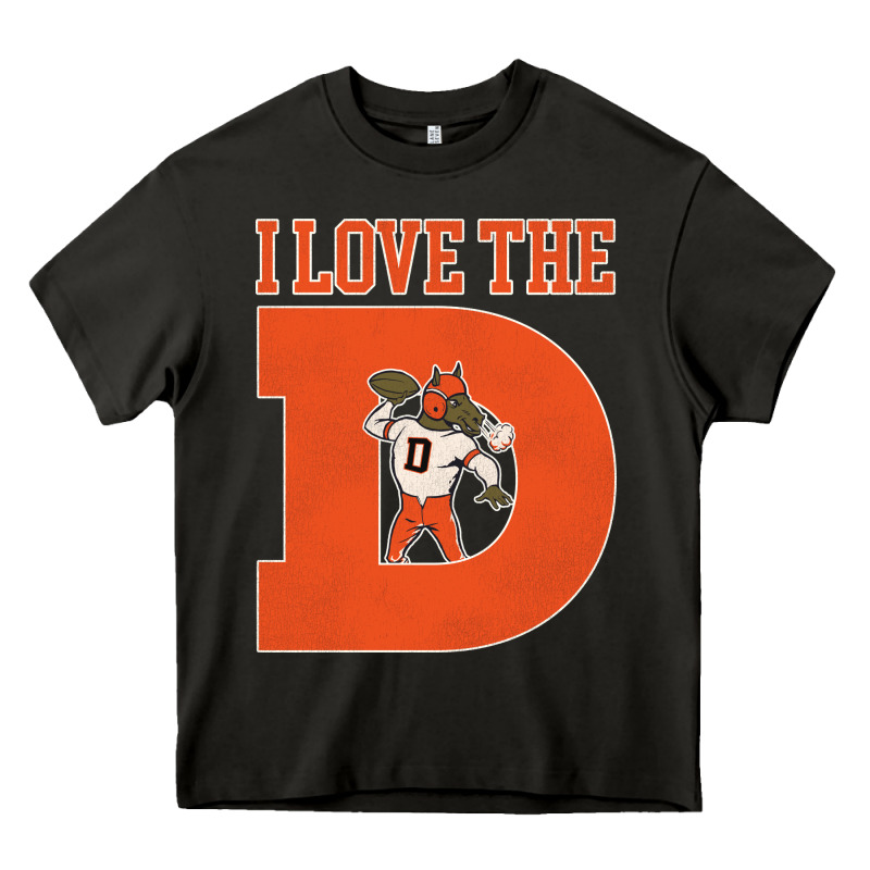 I Love The D Broncos Football Quote Heavy Core Tee by PixelWave | Teevron