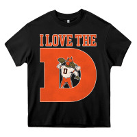 Black i love the d broncos football quote Heavy Core Tee - PixelWave
