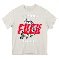 Cream because i fuck the fish Heavy Core Tee - PixelWave